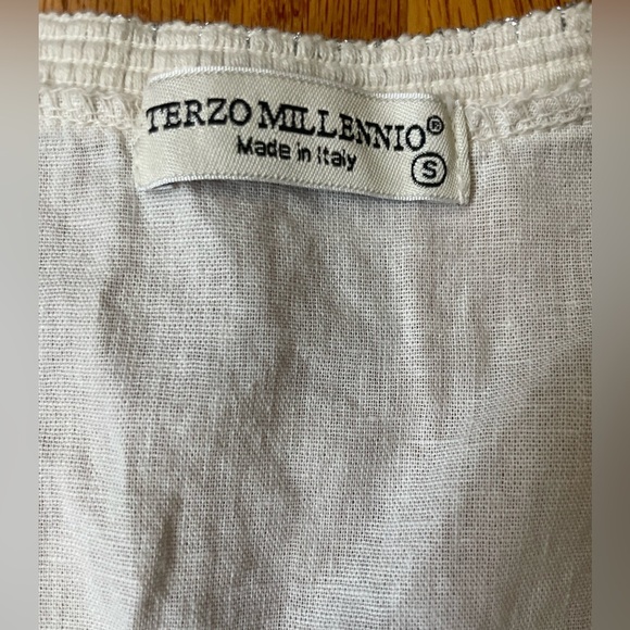 Terzo Millennio Sleeveless Embroidered Linen Dress - Picture 3 of 9